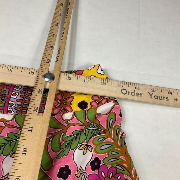 CAbi Womens Cotton A-Line Pleated Skirt Colorful Paisley Print Back Zip Size 2 - Picture 10 of 11